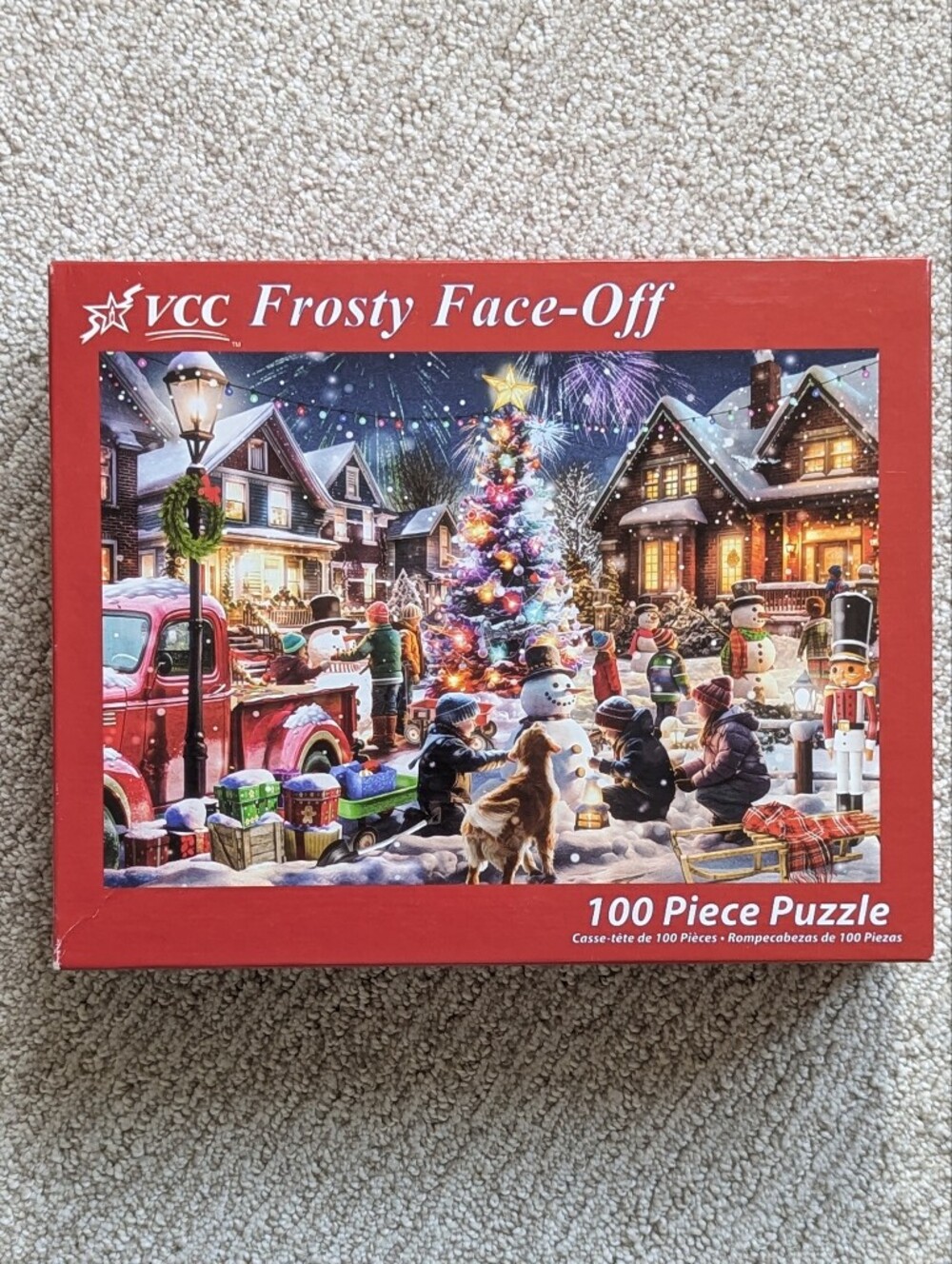 Vermont Christmas Company Frosty Face-Off Ruane Manning 100 Piece Puzzle Holiday